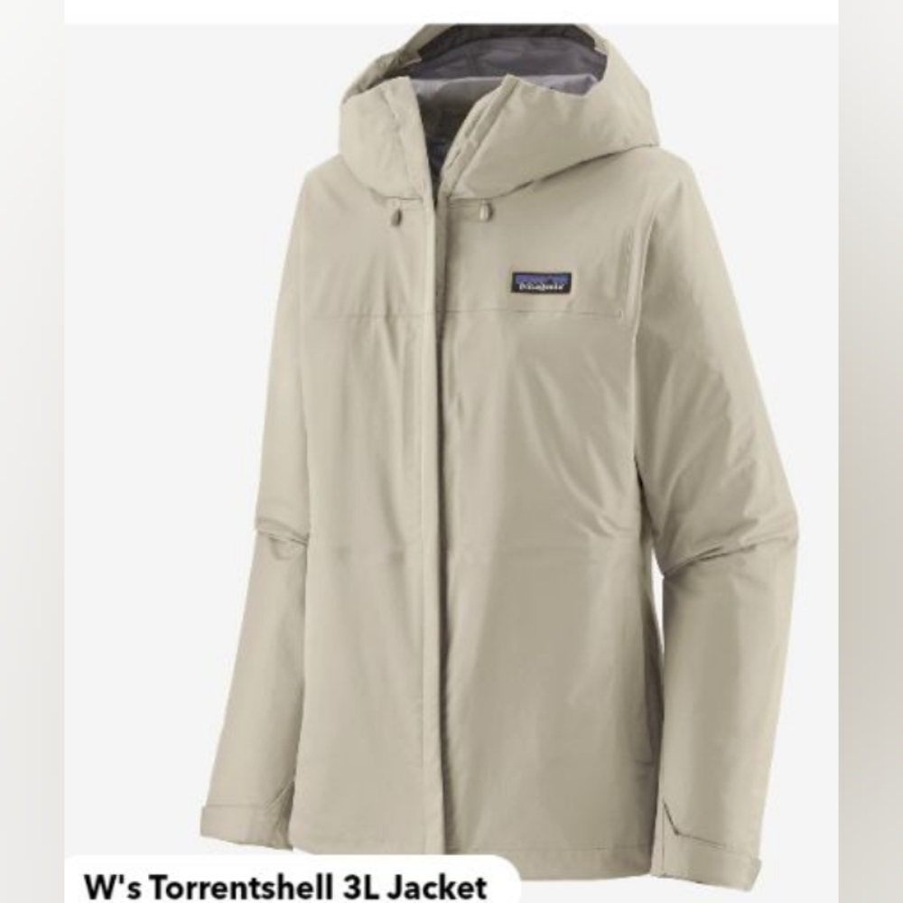 🧿 PATAGONIA TORRENTSHELL 3L WOMEN'S RAIN JACKET  NWT WHITE Windbreaker  Size XL